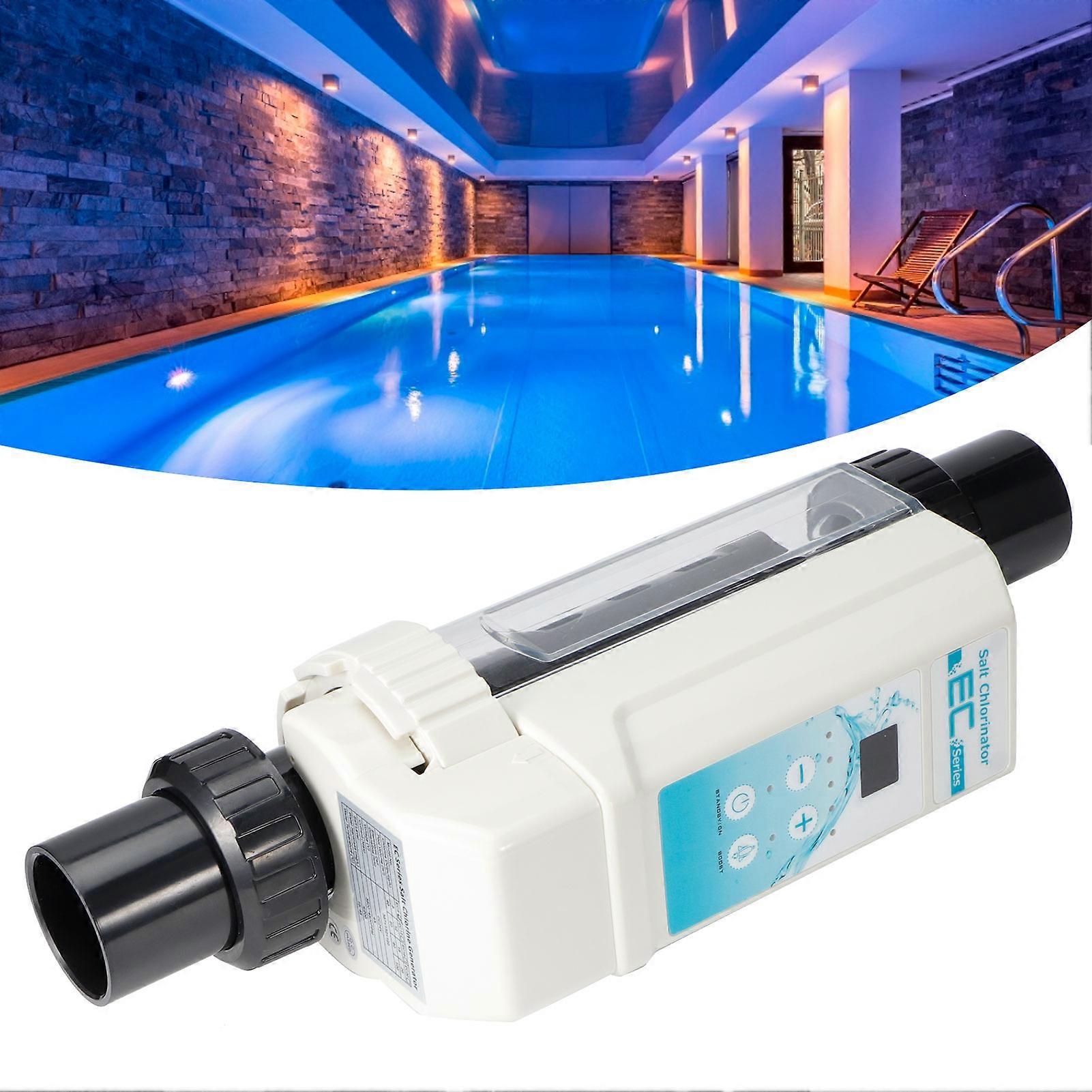 8g/h Salt Chlorinator 100-240V Plastic Pool & Spa Electrolysis