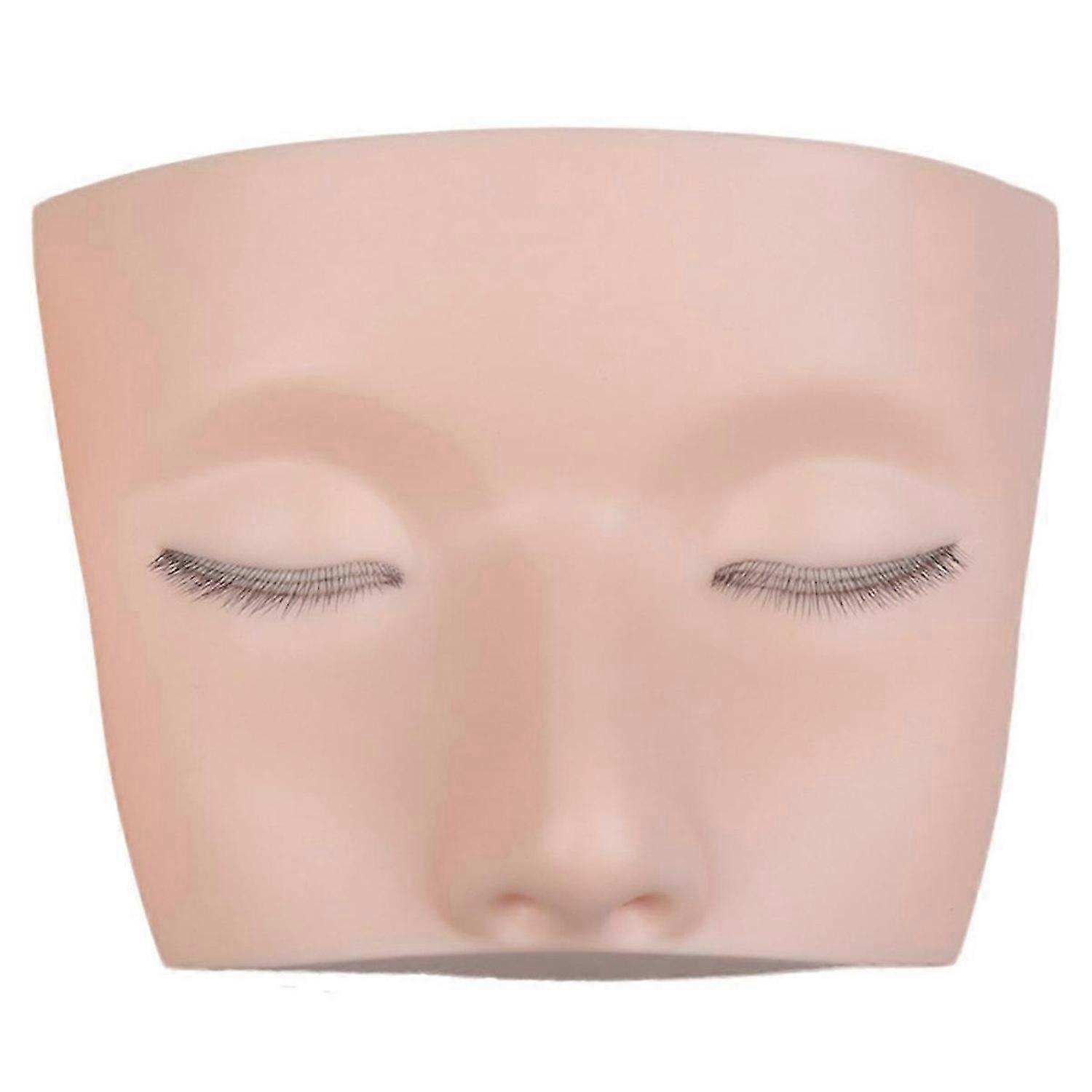 3 Layers Lashes Mannequin Head for Practice Lash Makeup Tool Extensions Eyelashes Grafting Training