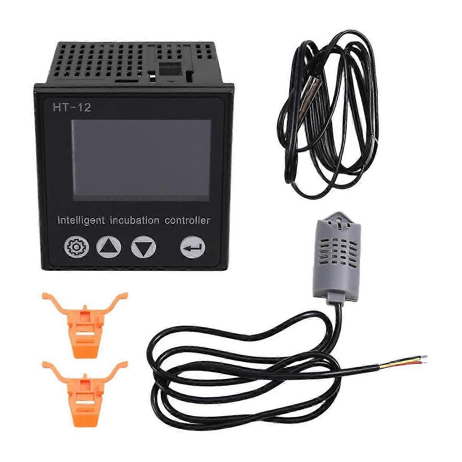 HT-12 LCD Digital Egg Incubator Controller Multifunctional Thermostat Hygrostat Control with Temperature Humidity Sensor