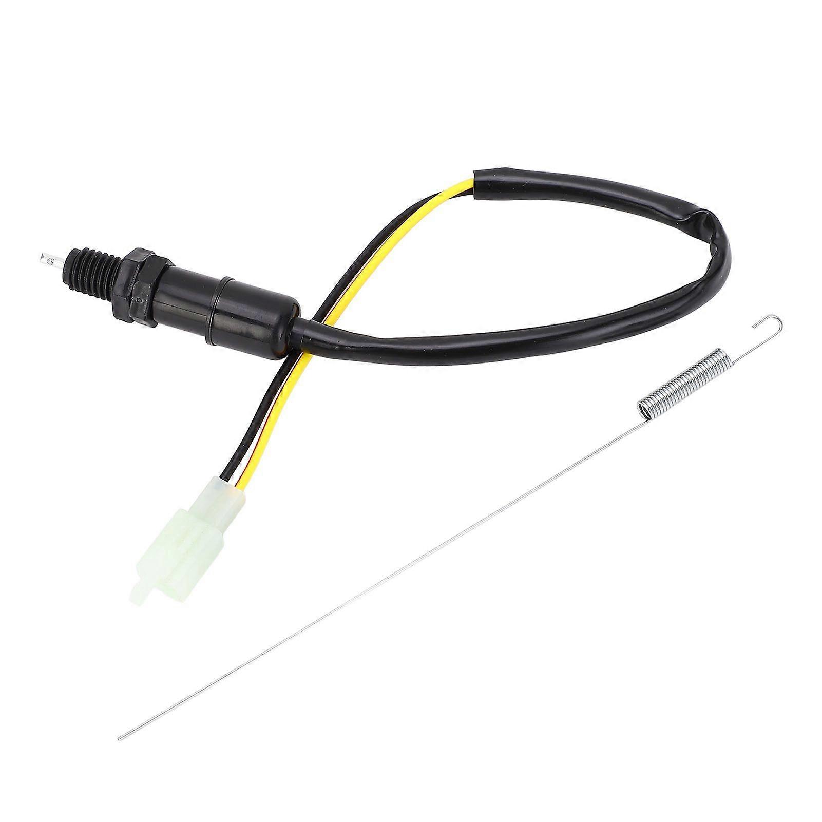 Motorcycle Rear Brake Light Switch with Spring Kit 2 Wire 400mm Long Safe Connection Universal Fit for ATV