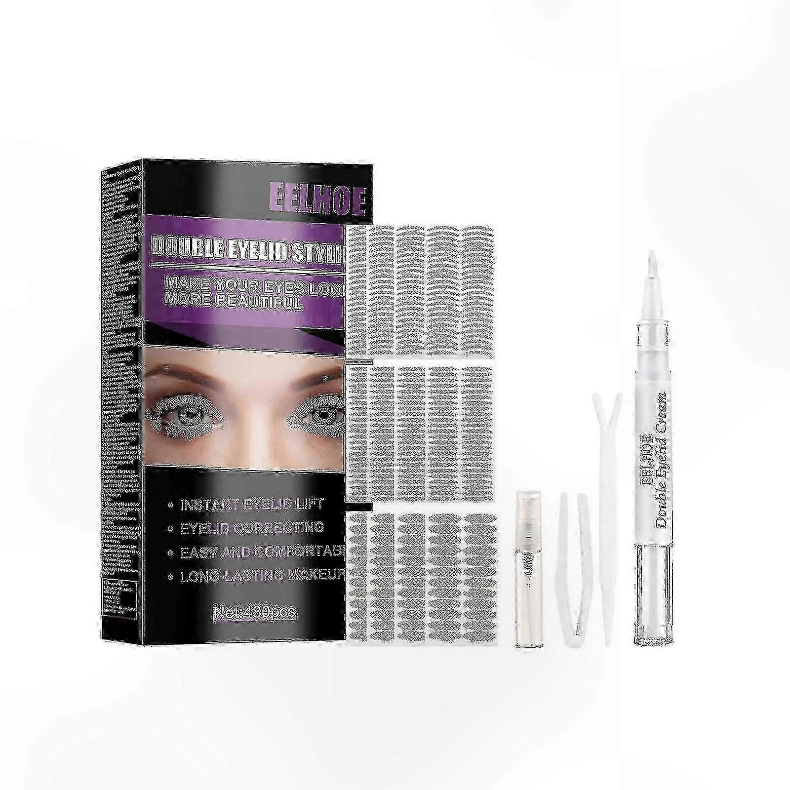 Invisible Double Eyelid Tape Kit for Natural Lasting Style Enhancement Big Eye Solution Tool Set