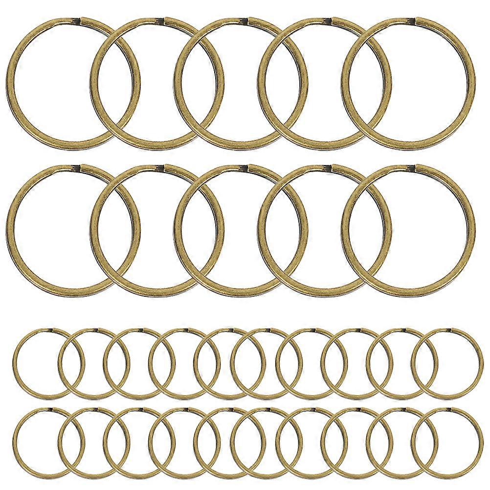 Golden Key Rings Key Chain Rings for Decor Use 200Pcs Set