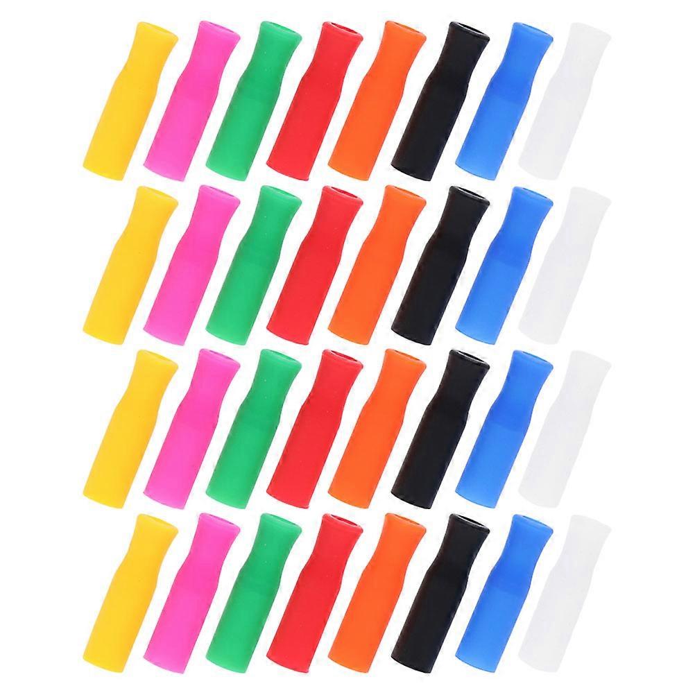 Silicone Absorbent Straw Protective Tips for 32Pcs with Assorted Color