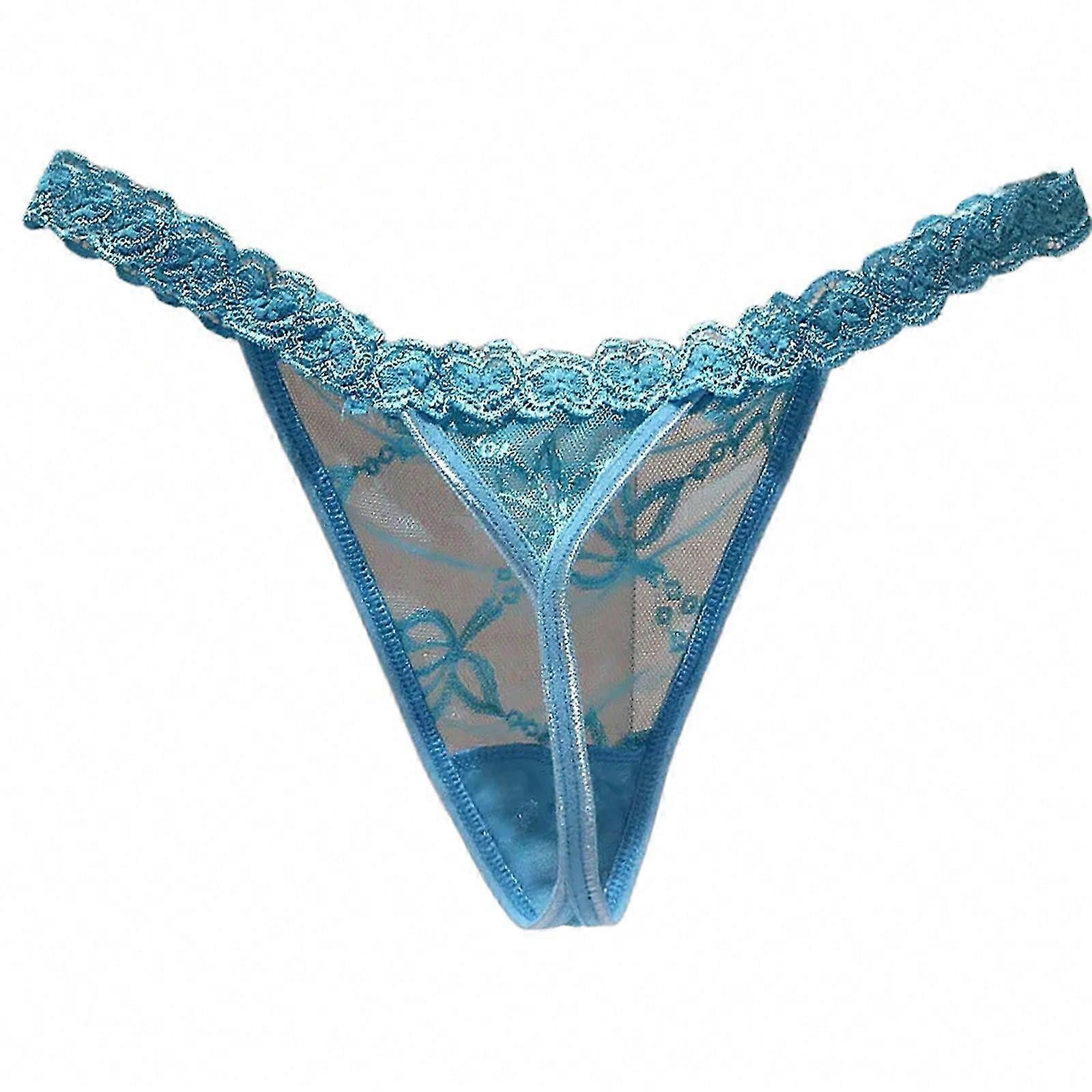 النساء G-String سيور تي الظهر الأزهار الدانتيل بيكيني سراويل الخصر المنخفض سيور تنفس صفيق الملابس الداخلية سراويل الملابس الداخلية السماء الأزرق العالمي
