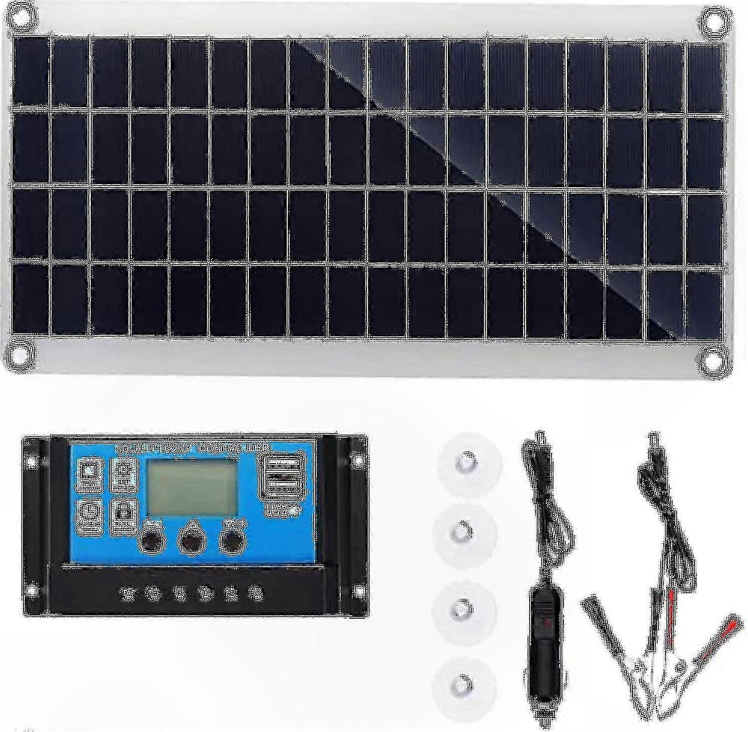 12V 300W Solar Panel Kit with 10A-60A Charge Controller for Off-Grid Power Systems