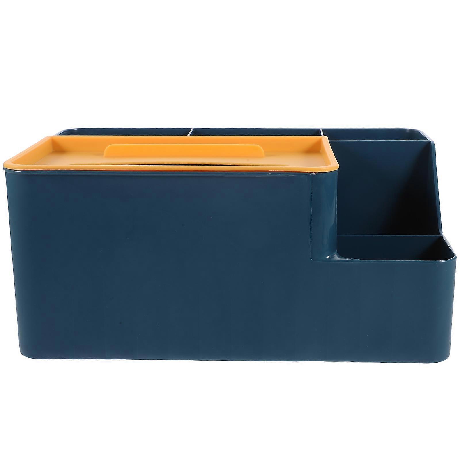 Blue Plastic Tissue Paper Dispenser Used for Tissue Storage 3Pcs Set