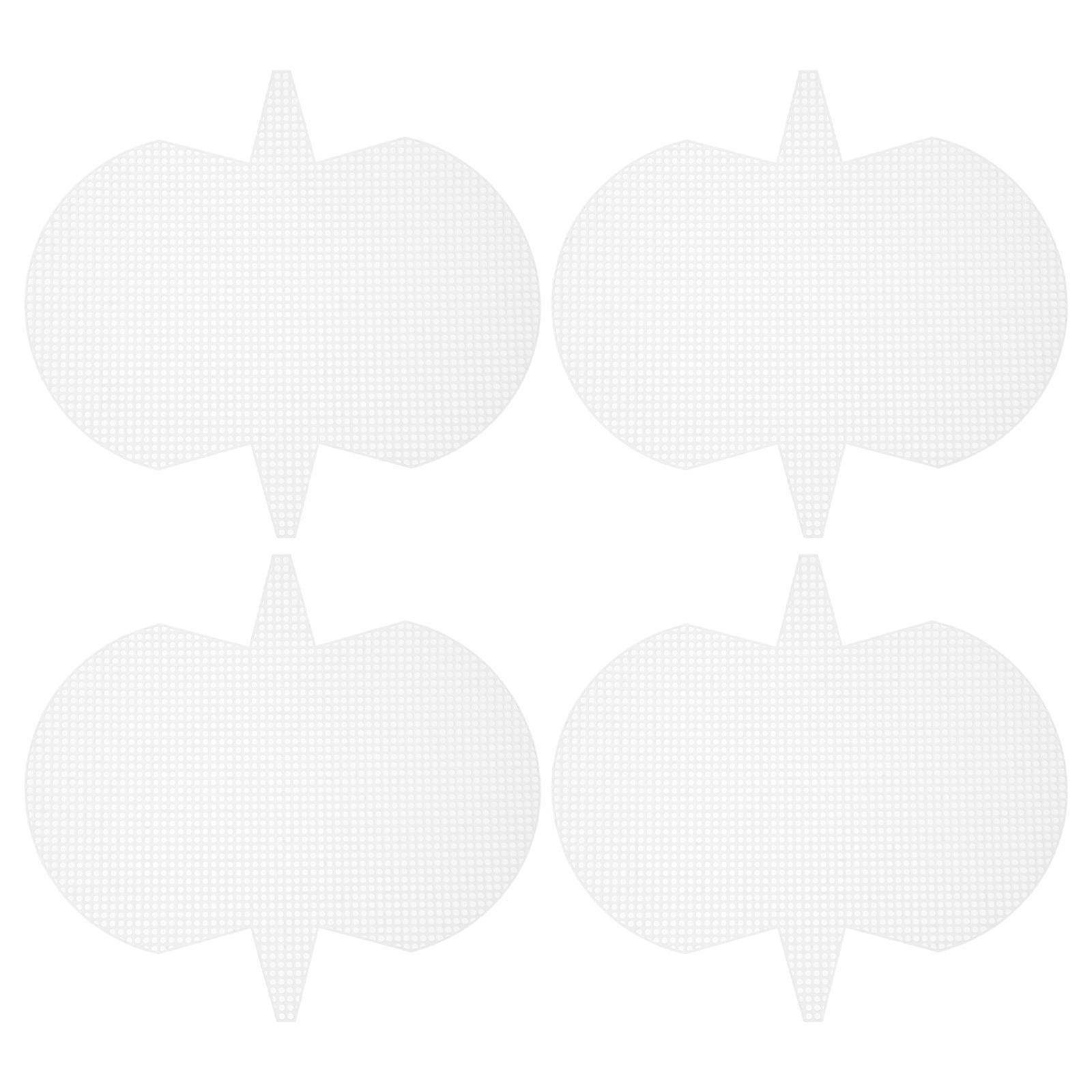 Plastic Canvas Kit for Embroidery 4Pcs White Mesh Sheets DIY Craft Material