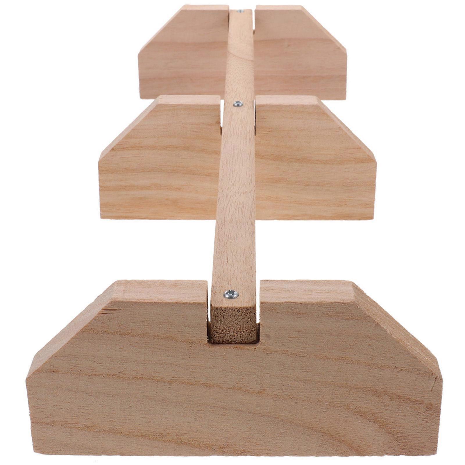 Rooster Perch Wooden Perch Roosting Bar Exercise for Legs and Feet Safety for Birds and Chickens Khaki 40x15cm 1 Set