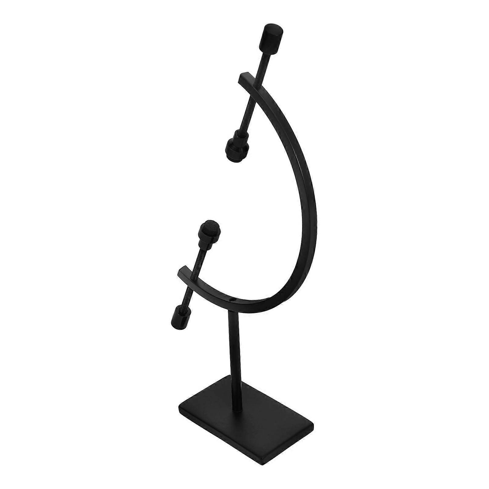 Metal Sphere Stand Crystal Display Holder for Display 3Pcs Black