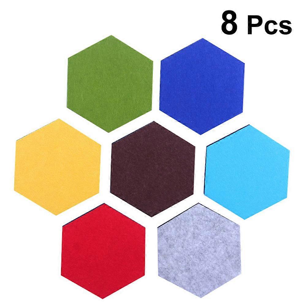 Assorted Color Felt Wall Sticker Hexagon Style for Decoration 24Pcs