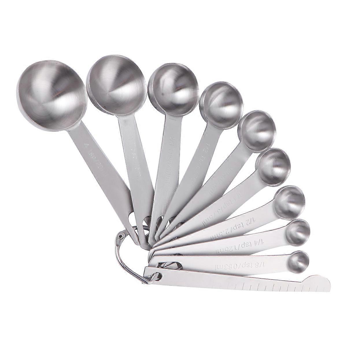 Measuring Spoon Stainless Steel Spoon for Kitchen Use 10Pcs Multifunctional Set