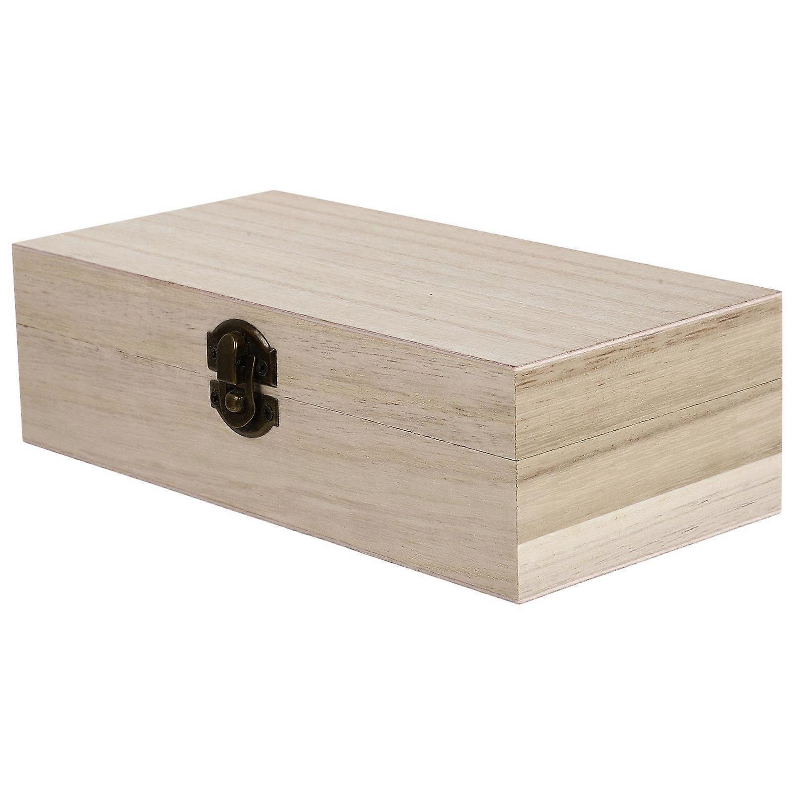 Essential Oil Storage Box Organizer Display Protection Rectangular Pine Wood 1Pcs