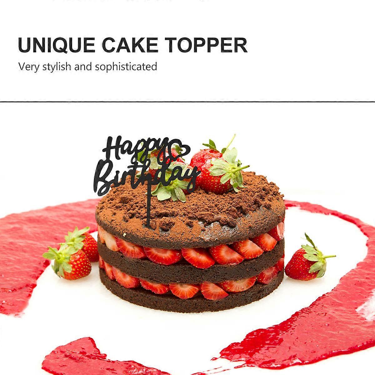 Cake Decor Birthday Cake Insert Card for Party Use 10Pcs