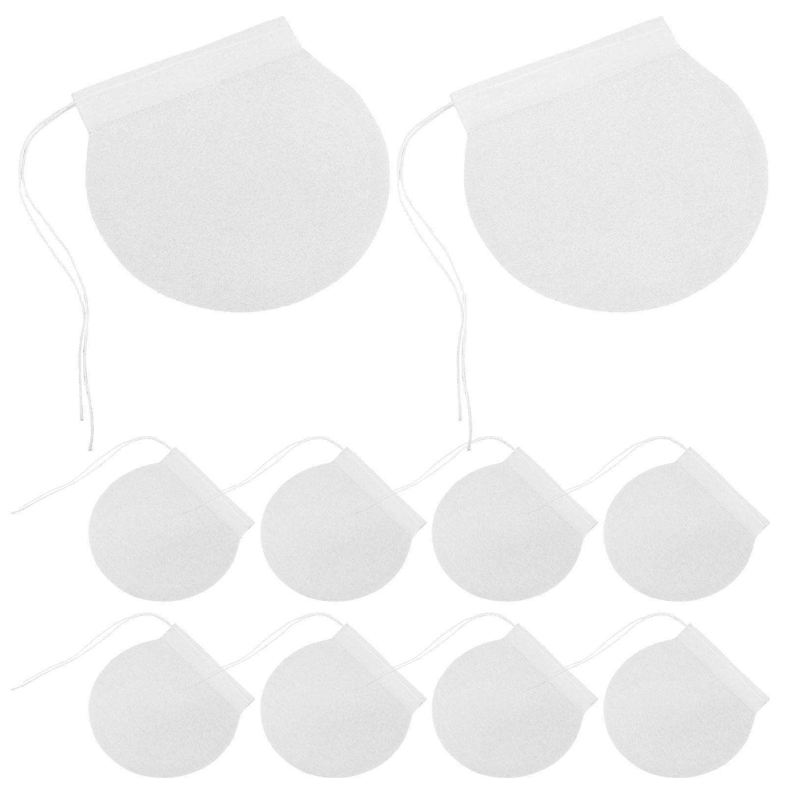 White Disposable Drawstring Tea Bags for Brewing Tea 400Pcs Round Filter Bags