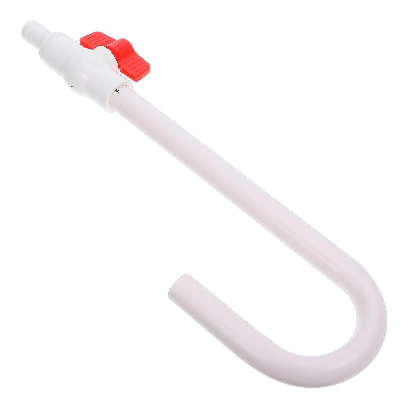 Aquarium Water Changer Fish Tank Maintenance Hook Type Water Adding Device White Plastic 1Pcs