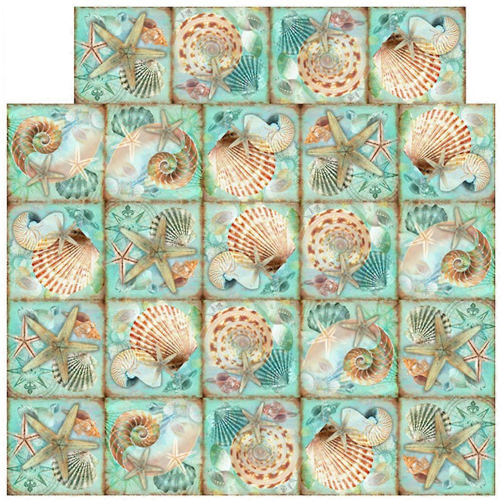 Tile Stickers 48 Pcs Decorative Shell Decals For Bathroom And Kitchen With Assorted Color Waterproof Feature