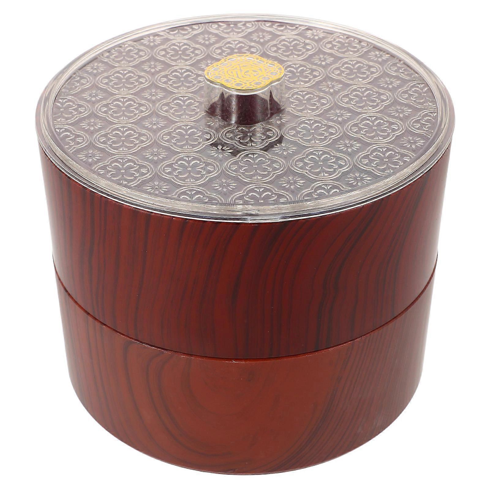 Snack Box Container 2Pcs Round ABS Snack Storage Perfect For Organizing Dried Fruits And Nuts In Your Bedroom Or RV