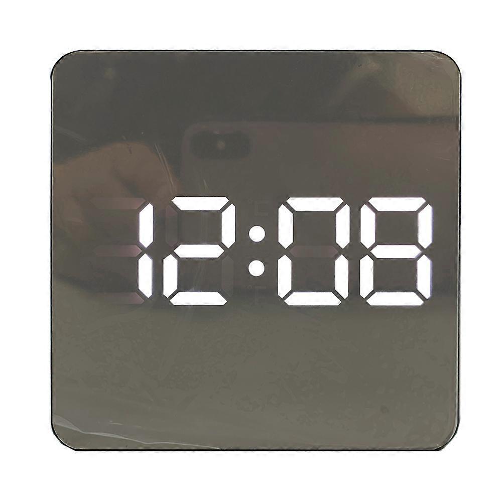 Home Electronic Alarm Clock Luminous Digital LED Mirror 3Pcs Set