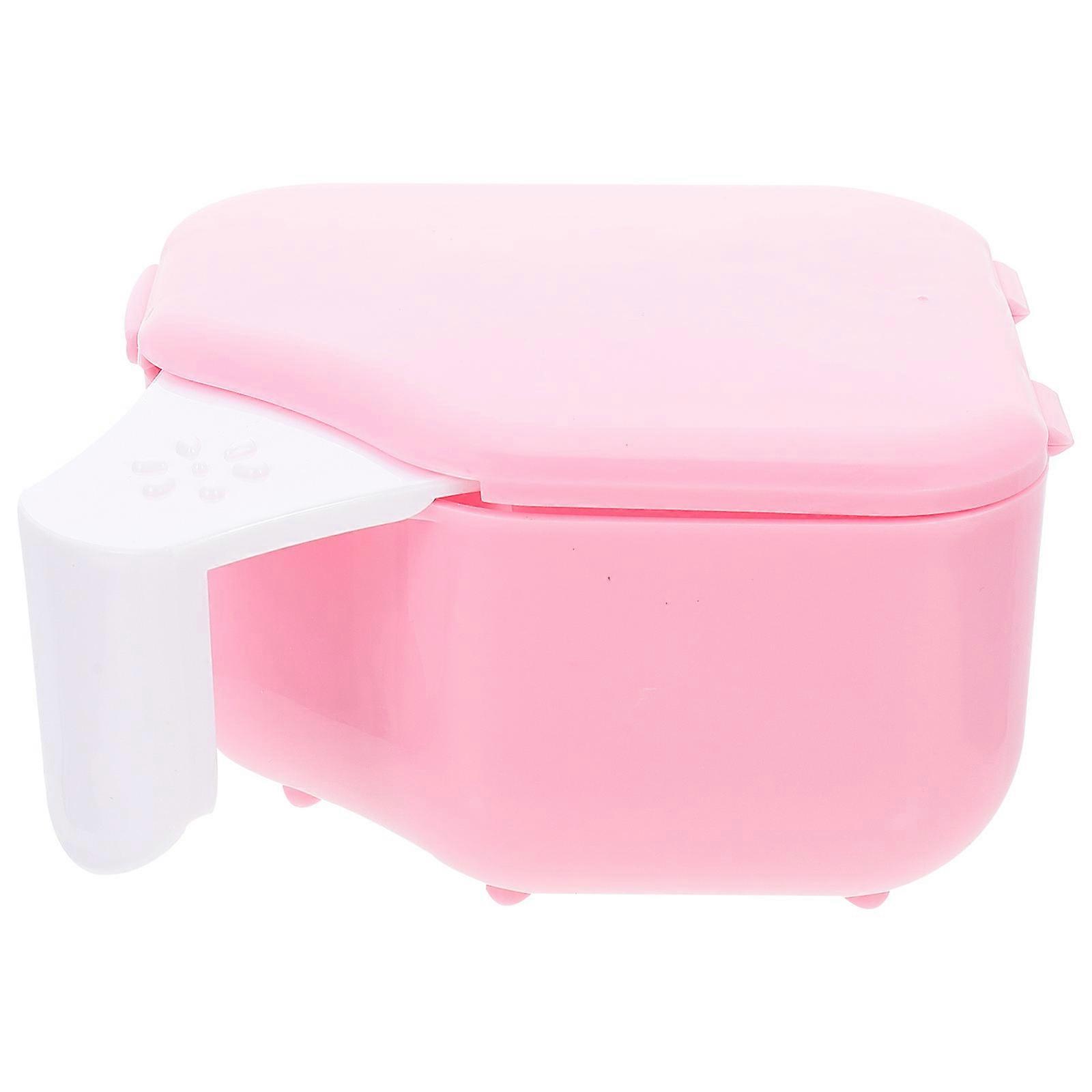 Orthodontic Denture Holder Denture Box for Storage Use 2Pcs Pink