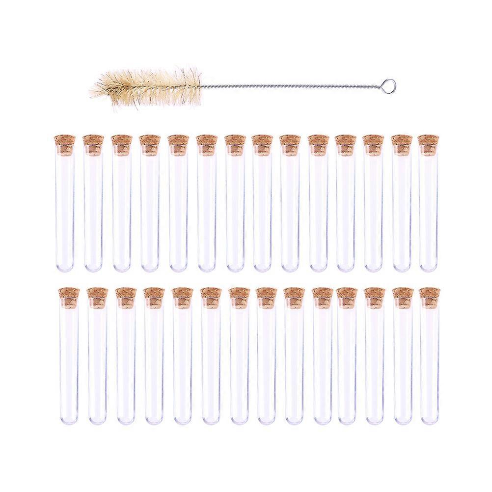 Plastic Test Tubes with Stopper for Liquid Storage 100Pcs Bath Salts Containers