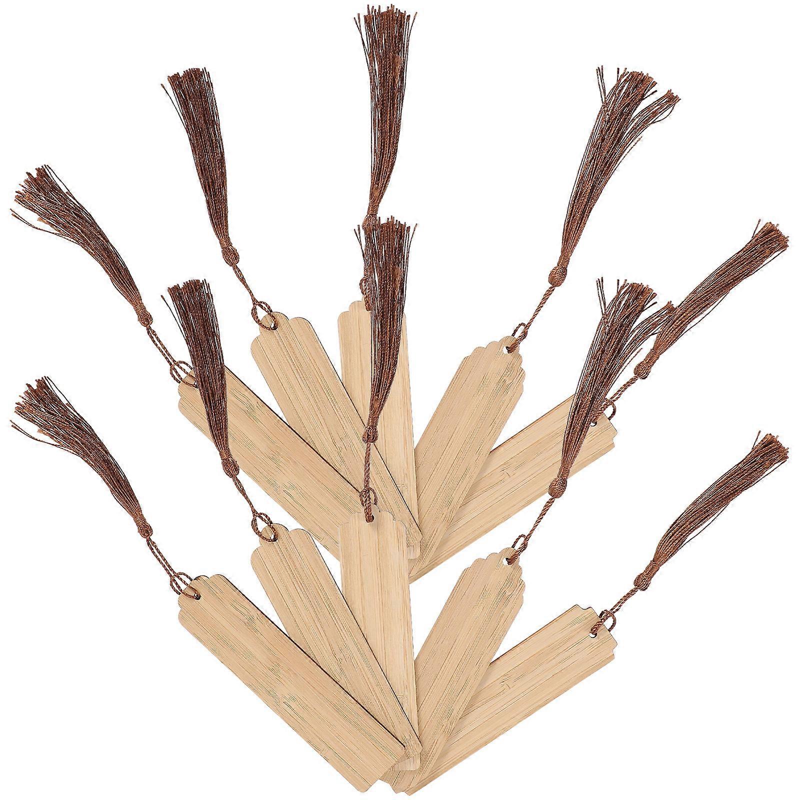 Bookmarks Ornaments Bamboo Blank Bookmarks for DIY Use 50Sets