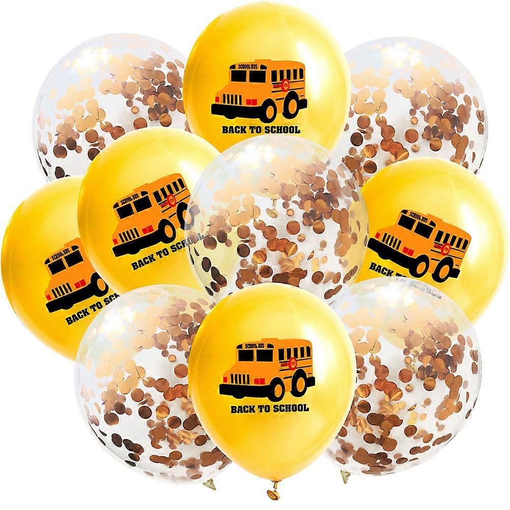 Back to School Balloons Set for Decoration 45Pcs School Bus Printing Kit
