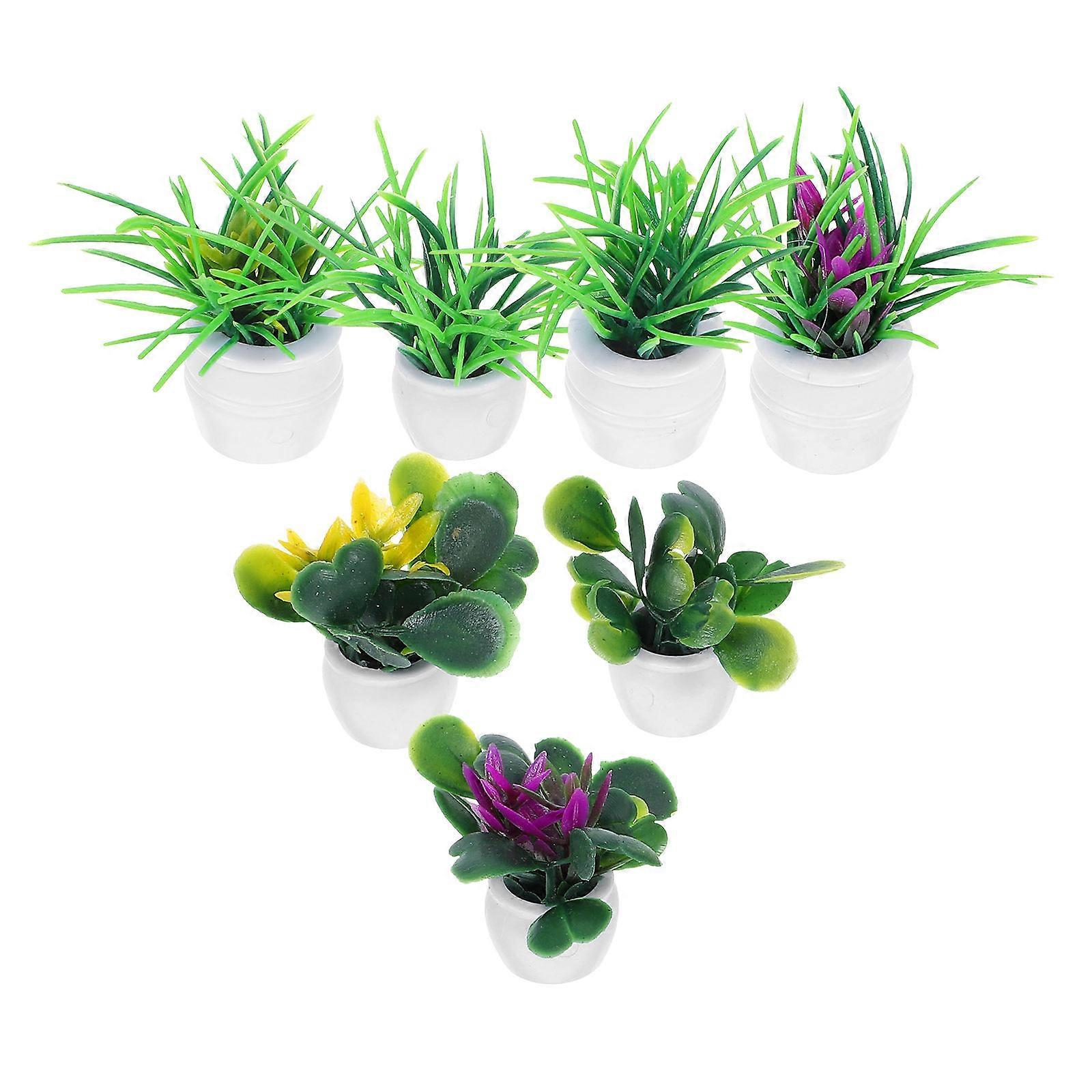 Compact Design Miniature Bonsai Plants For Crafting Suitable For Dollhouse Displays In Assorted Color 14Pcs