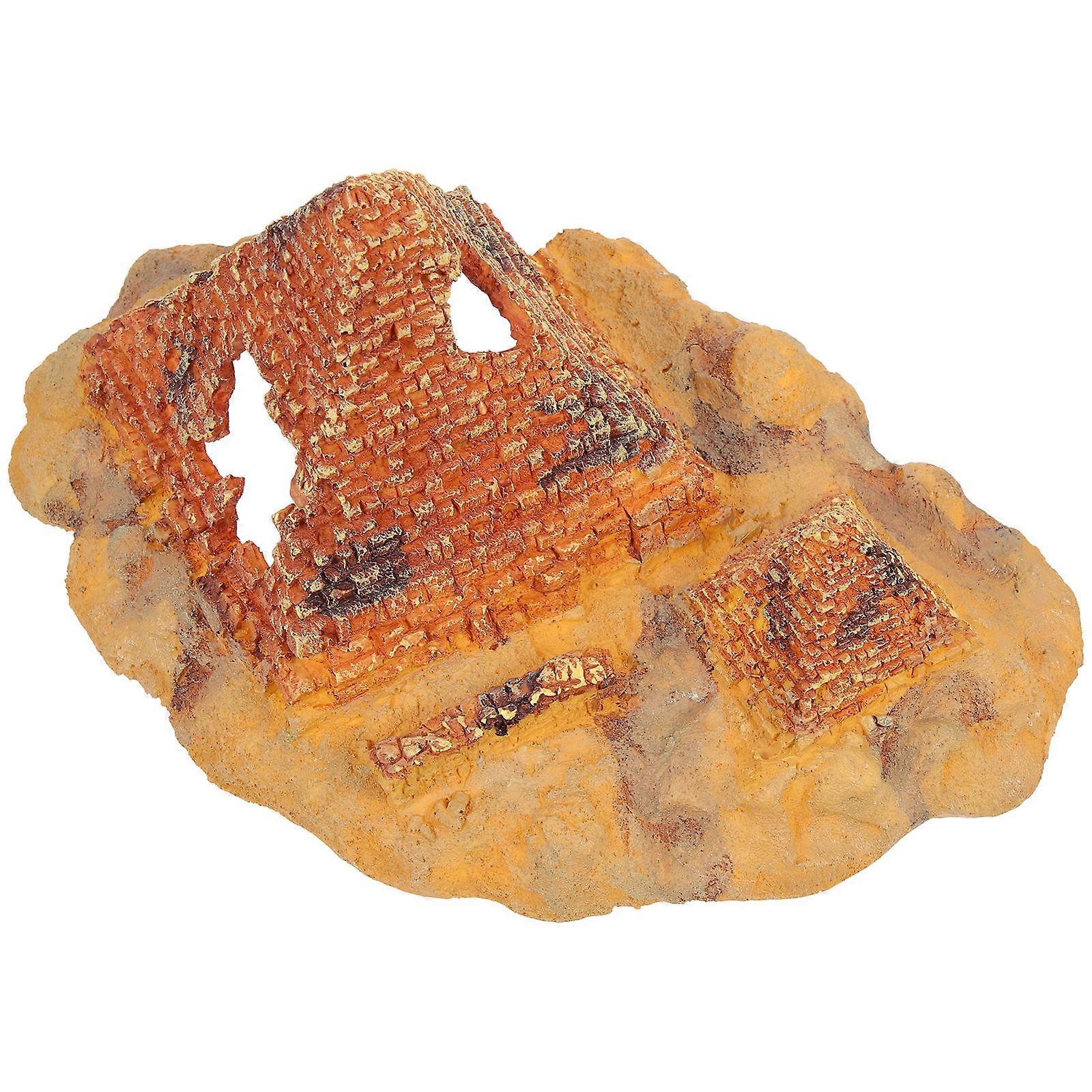 Reptile Decor Pyramid Hideout for 3Pcs Terrarium Reptile Hides
