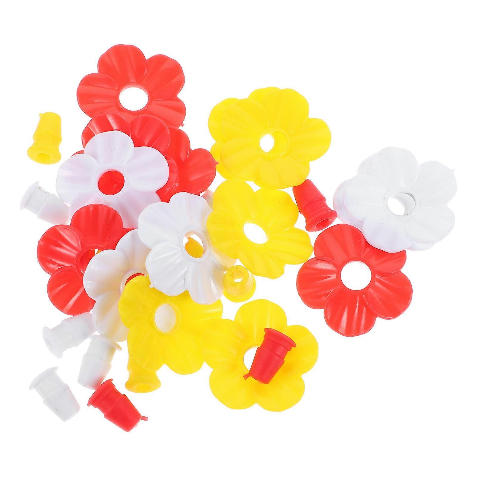 Plastic Bird Feeder for Feeding Use 15Pcs Flower Shaped Feeders