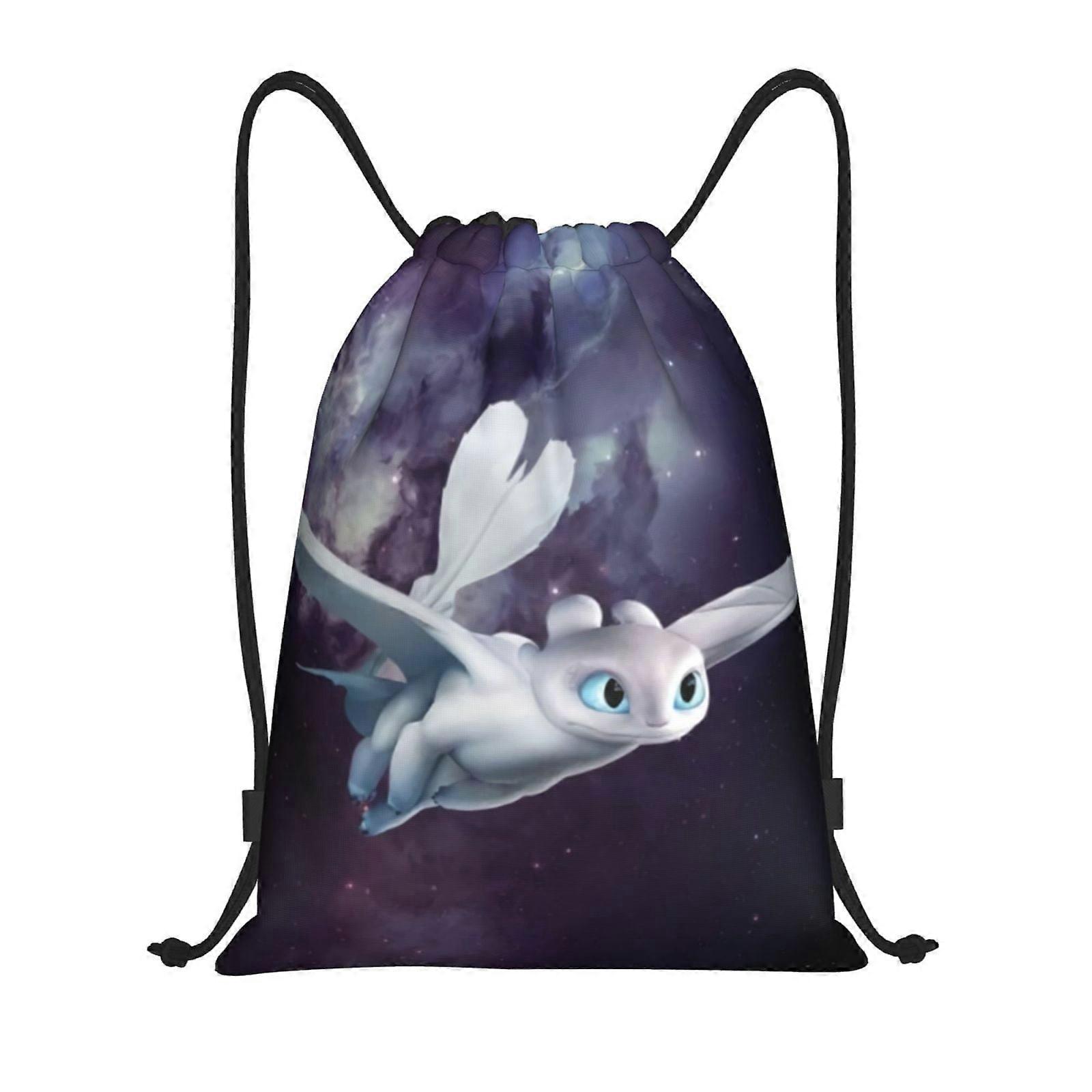 Hoe tem je een draak Klassieke trekkoordtas, opvouwbaar, sport, fitness, trekkoordtas, unisex, strandsportreistas klein