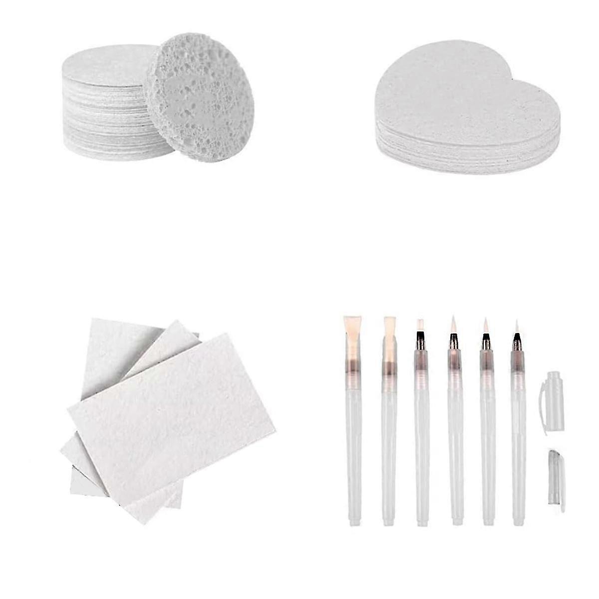 30Pcs 3D Drawing Magic Canvas Sponge with Water Brush DIY