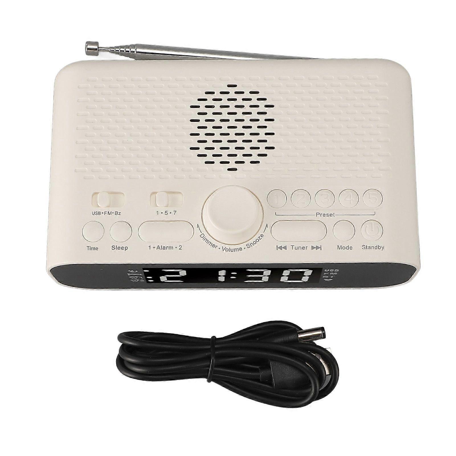 Digital Alarm Clock Radio Bluetooth Speaker Dual Alarm Clocks FM Radio with Snooze Function and Sleep Timer