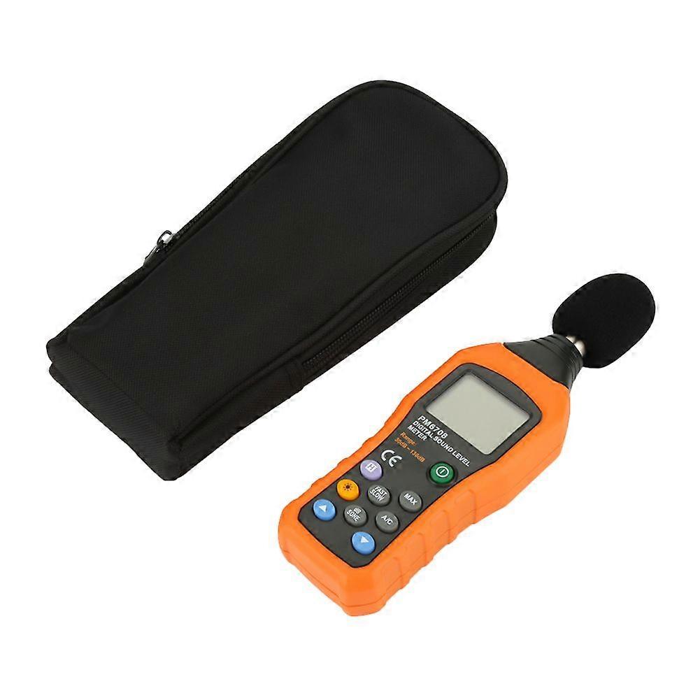 PEAKMETER PM6708 LCD Digital Audio Decibel Sound Noise Level Meter Tester 30-130dB