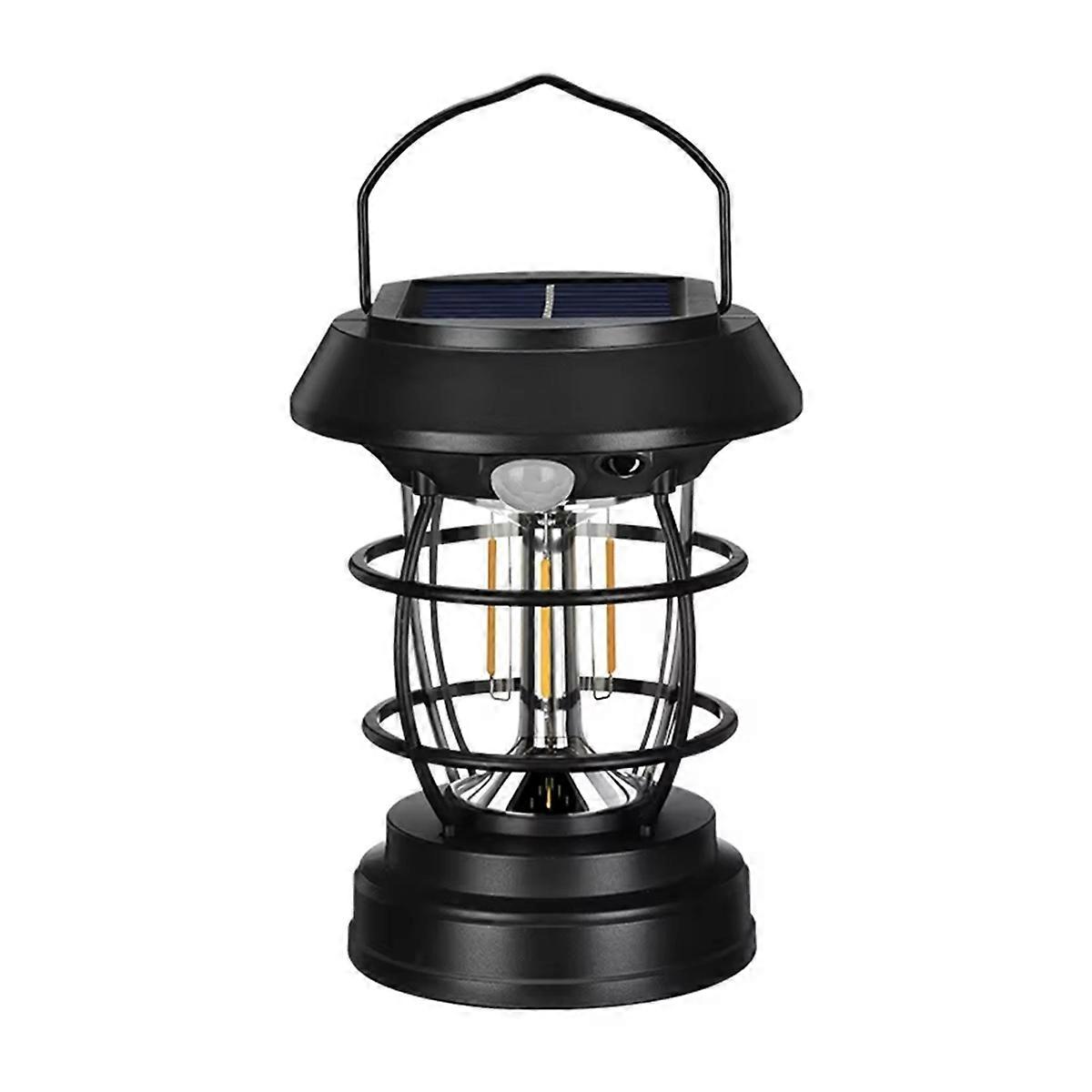 Vintage Solar Powered Camping Lantern,Handheld Outdoor Light