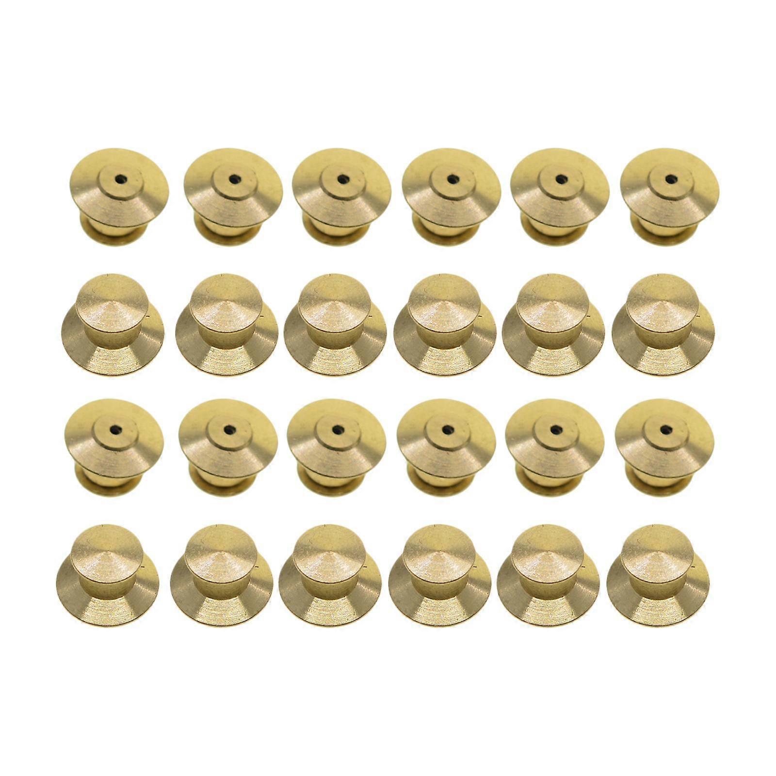 Metal Pin Backs Locking Pin Keepers Replacement for Uniform Badges Silver