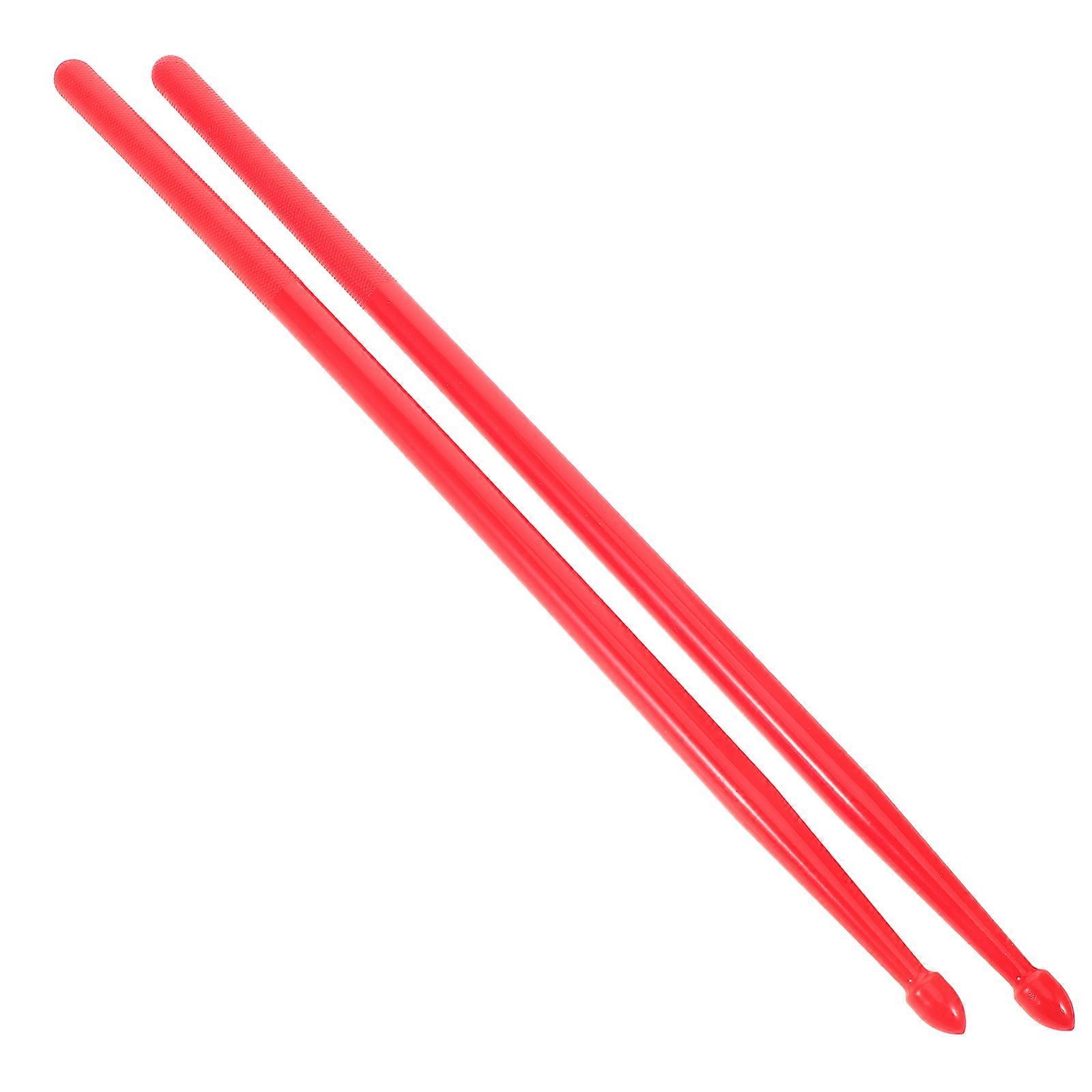Professional Drum Sticks Nylon Stick for Drum 1Pair Lightweight Red