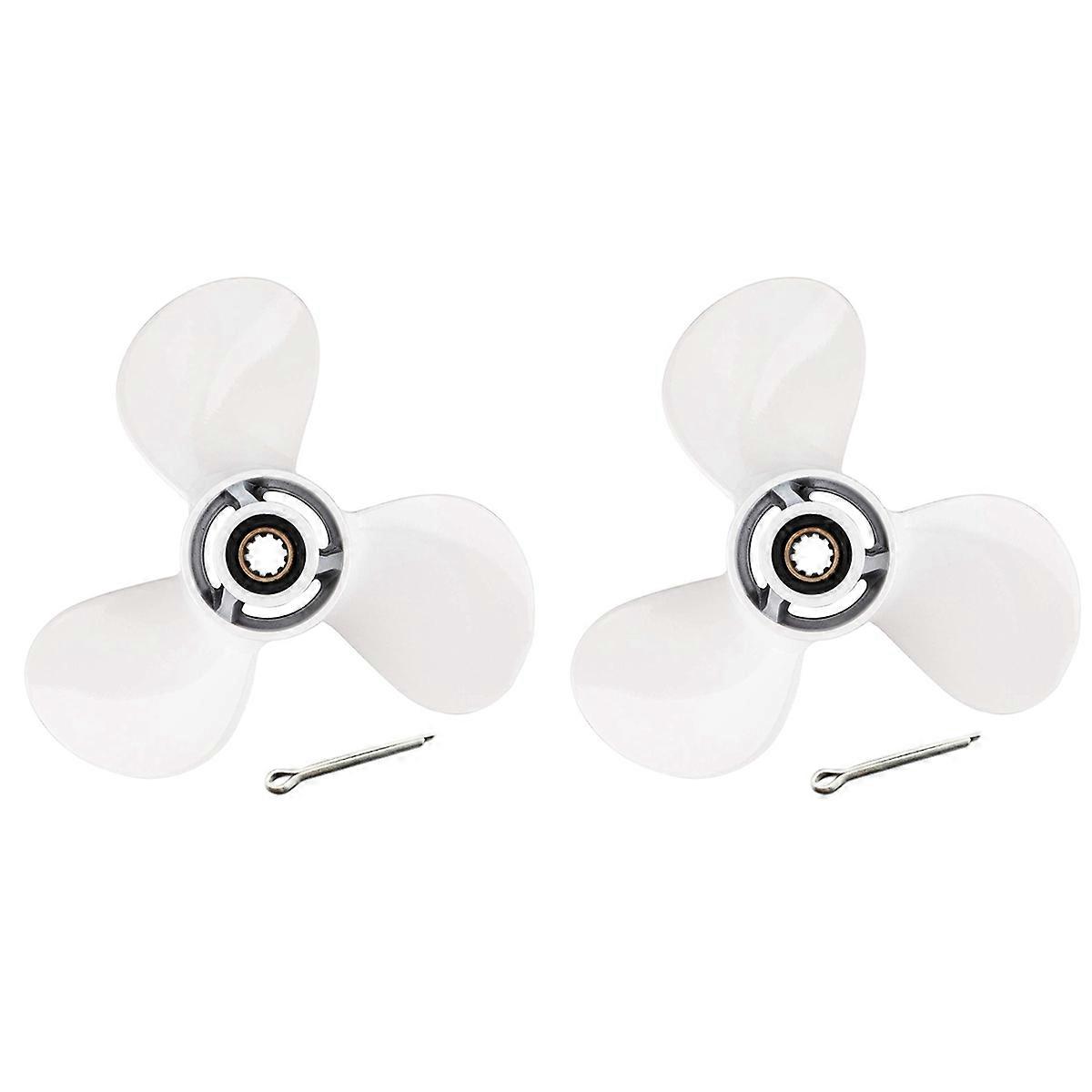 2X for 20Hp 25Hp 9 7/8X10 1/2 Outboard Propeller Boat Motor 20 25 30 Screw 3 Blade 10 Spline Engine