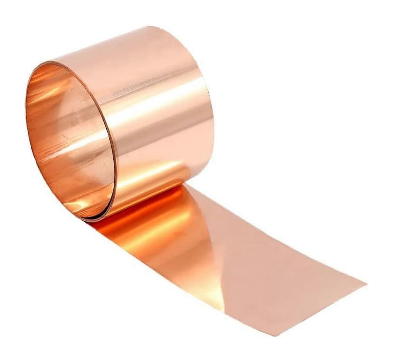 Copper Sheet Roll Pure Cu Foil Lab Grade For Laboratory Use 1m Length 0.1mm Thick 15mm Or 50mm Width
