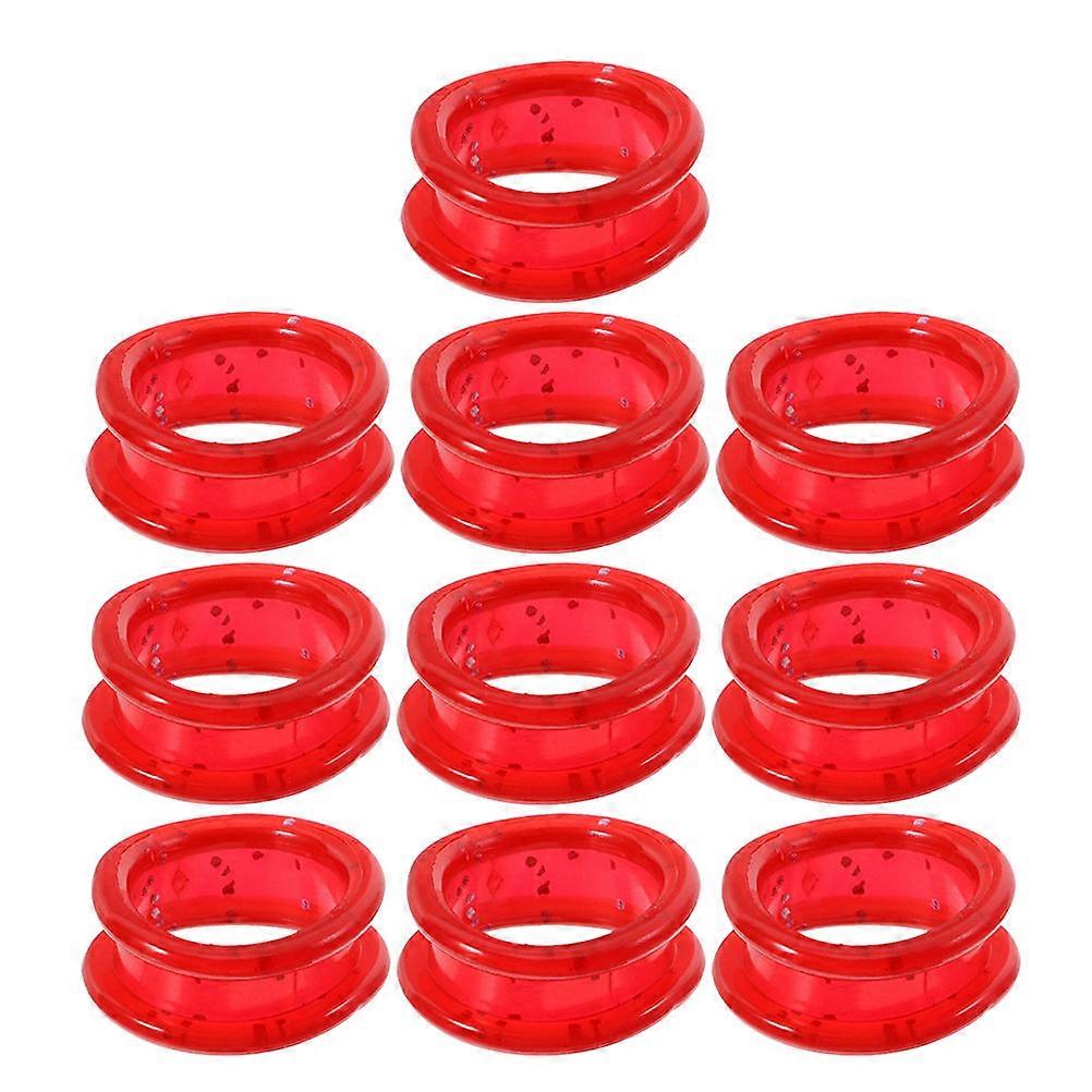 Red Silicone Finger Protector Ring for Scissor Accessories 30Pcs Use