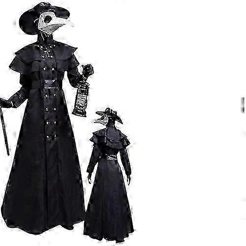 Cadılar Bayramı Yetişkin Ortaçağ Steam Punk Karga Ağız Veba Doktor Kostüm