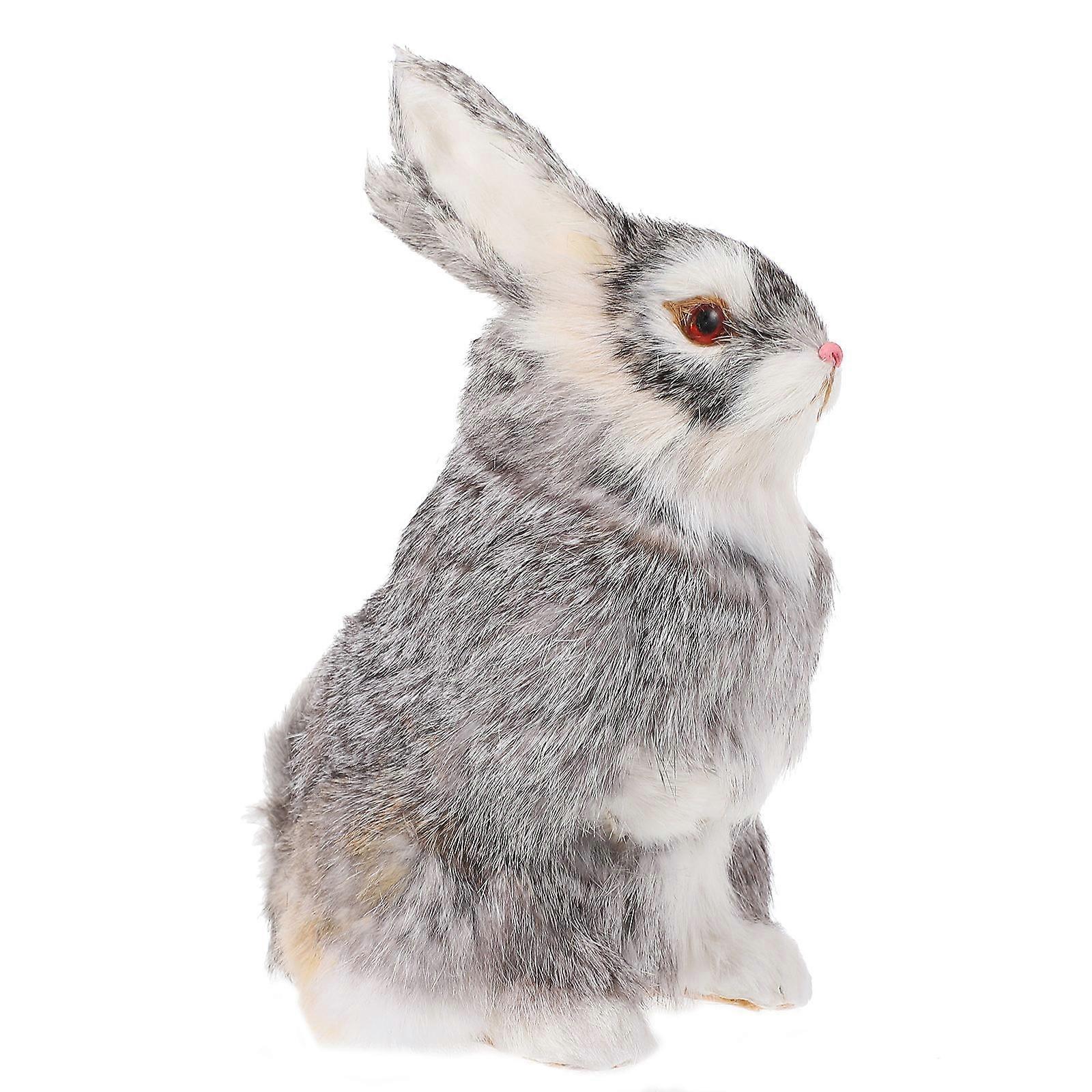 Rabbit Figurine Ornament for Decoration 1Pcs Realistic Bunny Desktop Ornament