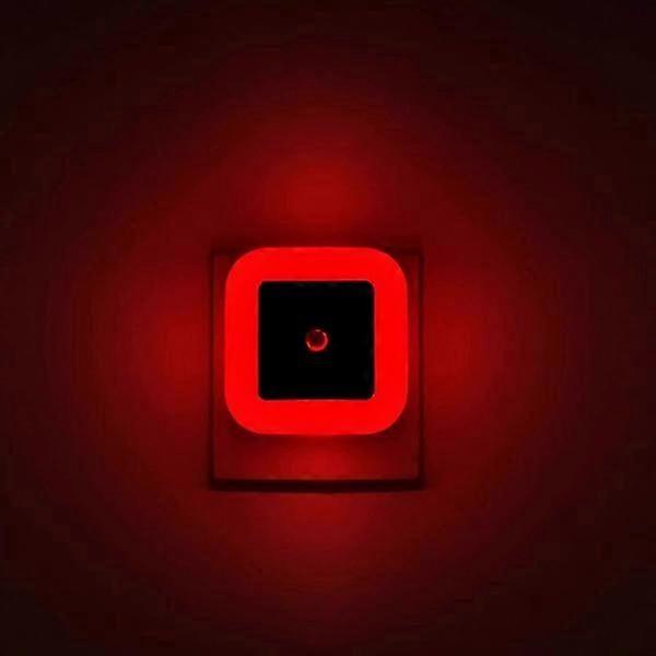 4-Pack Red LED Night Light with Dusk Sensor, Auto On/Off for Bedroom Wall Lamp