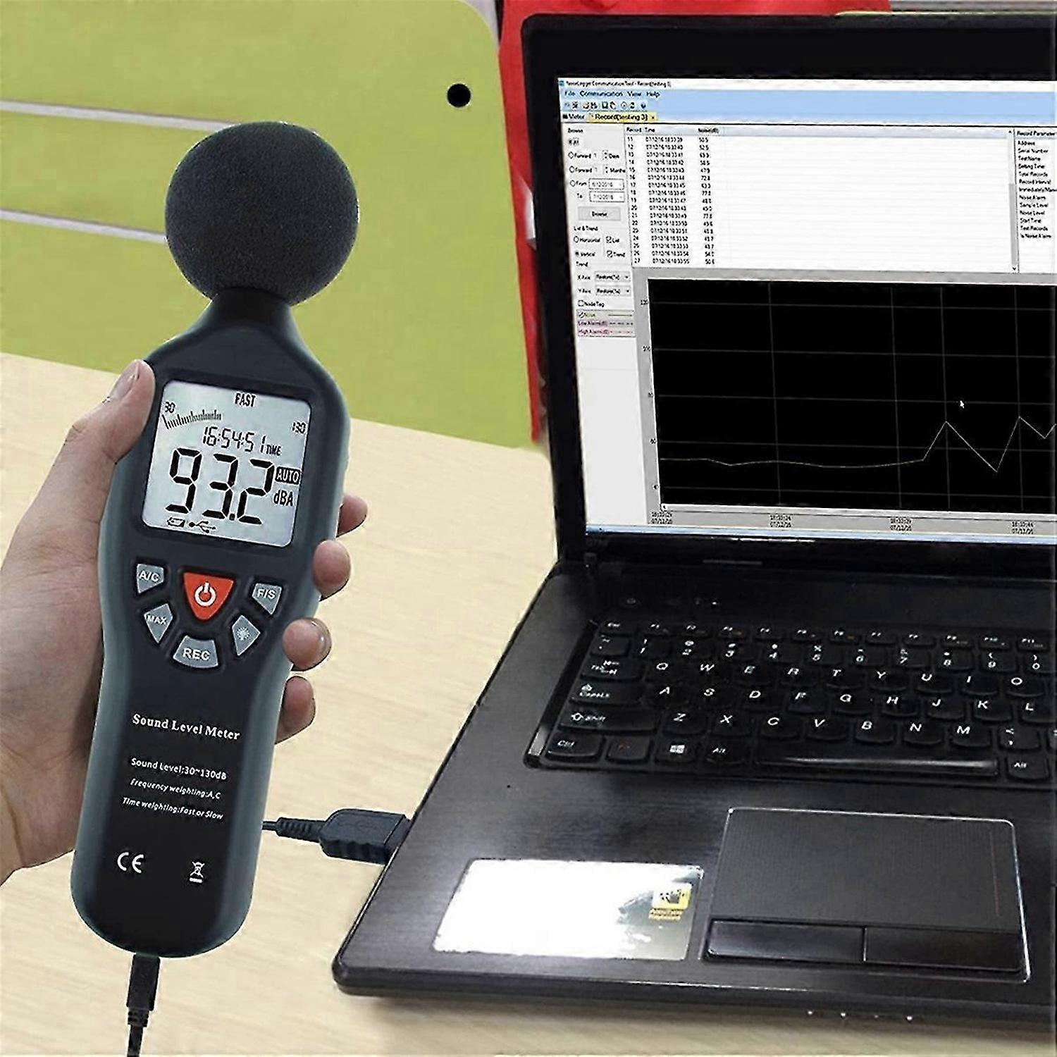 High-Precision Noise Sensor Decibel Meter, Noise Meter Noise Meter, Noise Recorder Measuring 30-130D