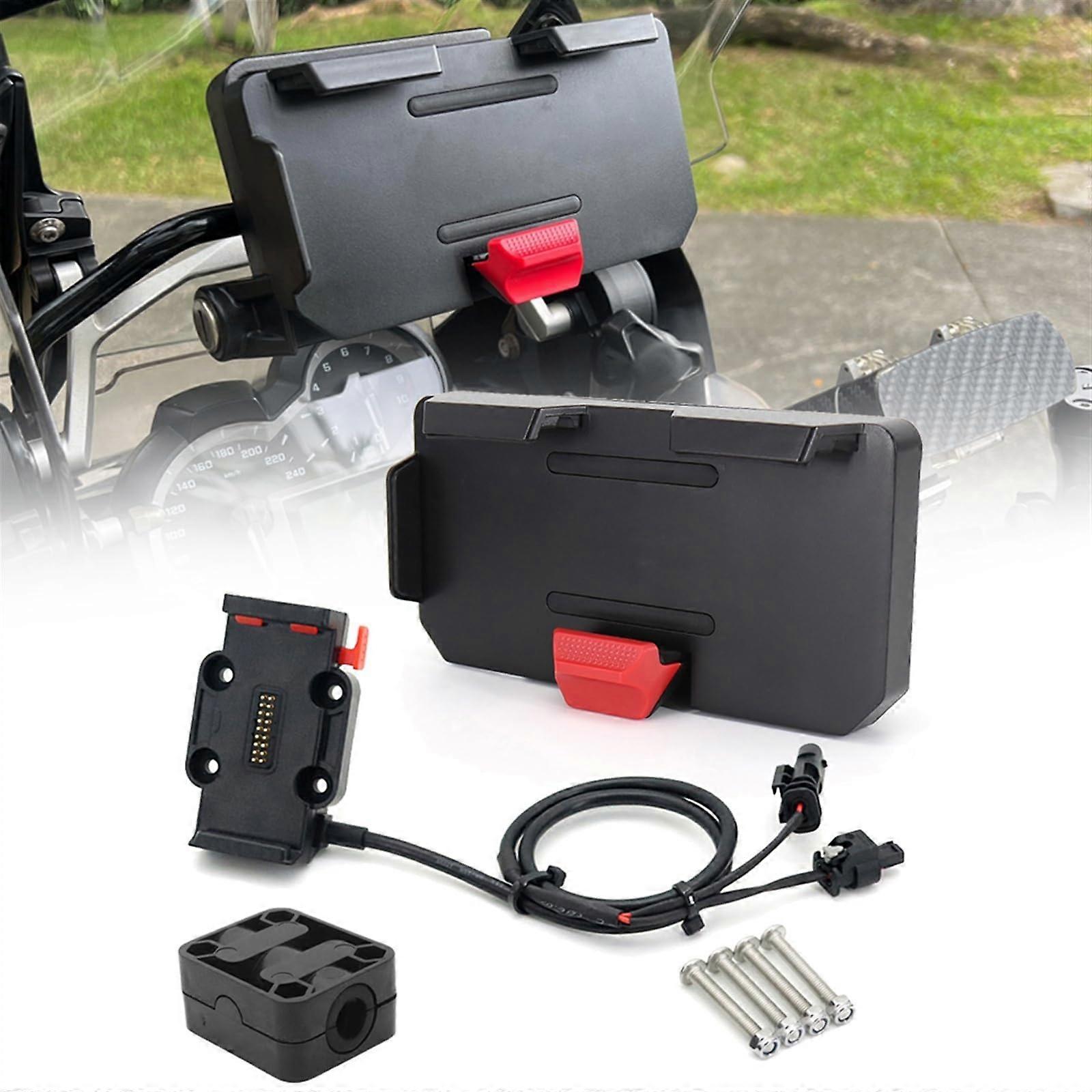Motorcycle USB GPS Navigation Bracket With Wireless Charging 12mm Mount Compatible with R1200GS R1250GS ADV S1000XR