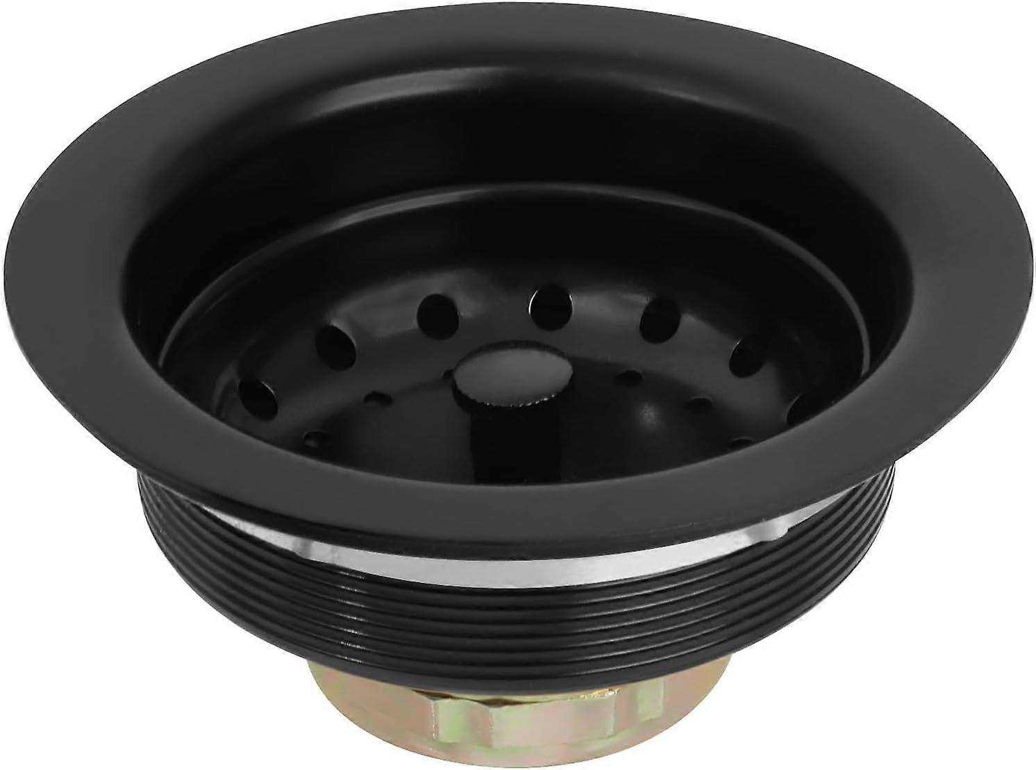 Czarny odpływ zlewu kuchennego, czarny sitko do zlewu, sitko do odpływu zlewu kuchennego 3,5