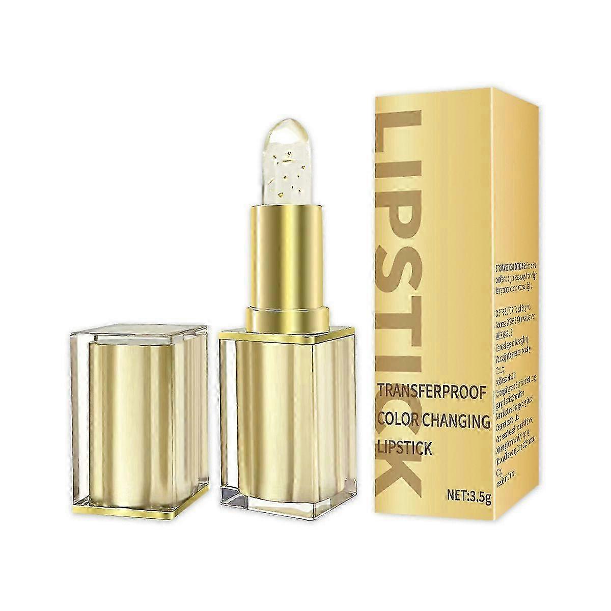 Transferproof Color Changing Lipstick, Transparente Temperature Change Lipstick for Women Long Lasting 24 Hours, Moisturizing Glossy Shine Lip Gloss