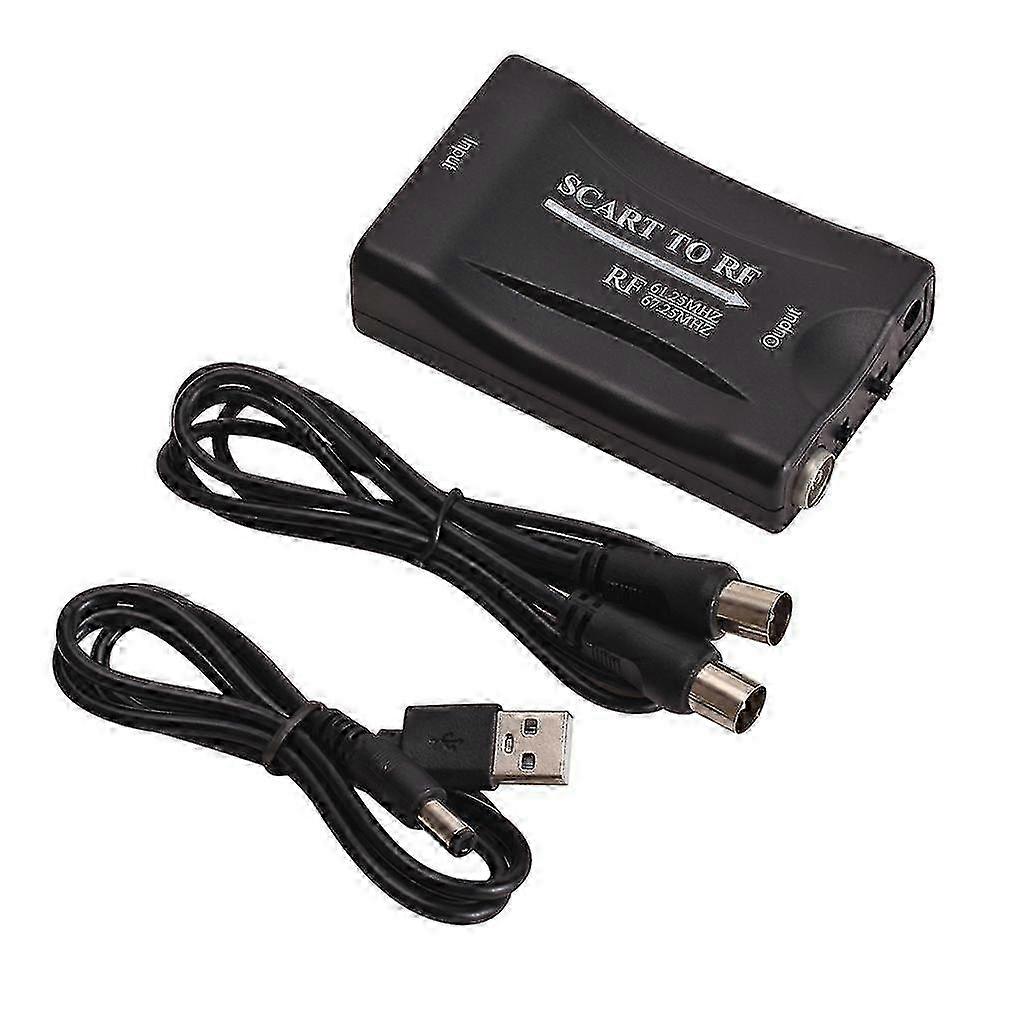 Scart To Rf Coax Converter Adapter Scart Digital Signal To Rf Analog Signal 25-26