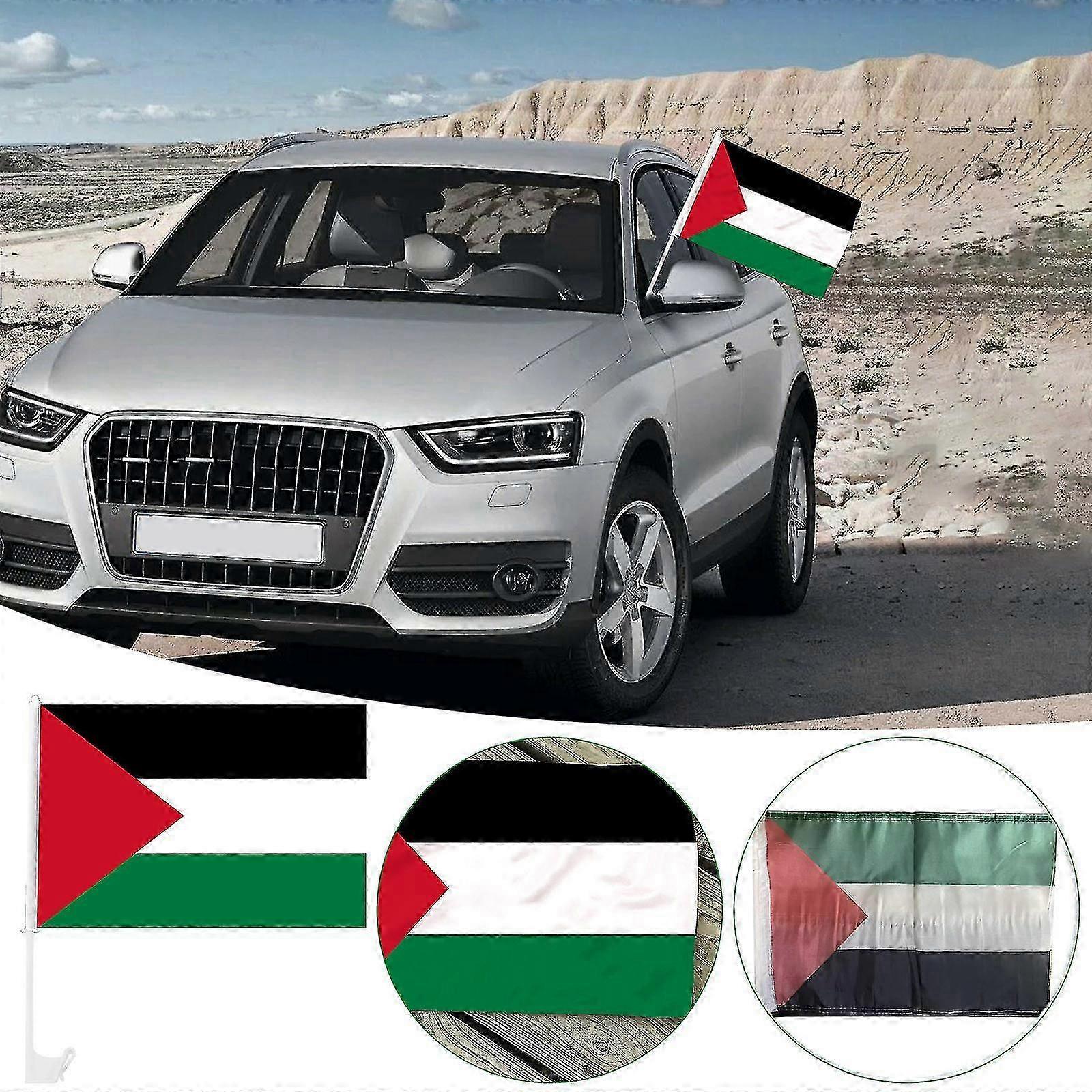 Palestine Car Flags 30cm X 45cm Flag Of Palestinian Car Window Flag Banner With Palestine Flag And Car Window ClipEdition 1028