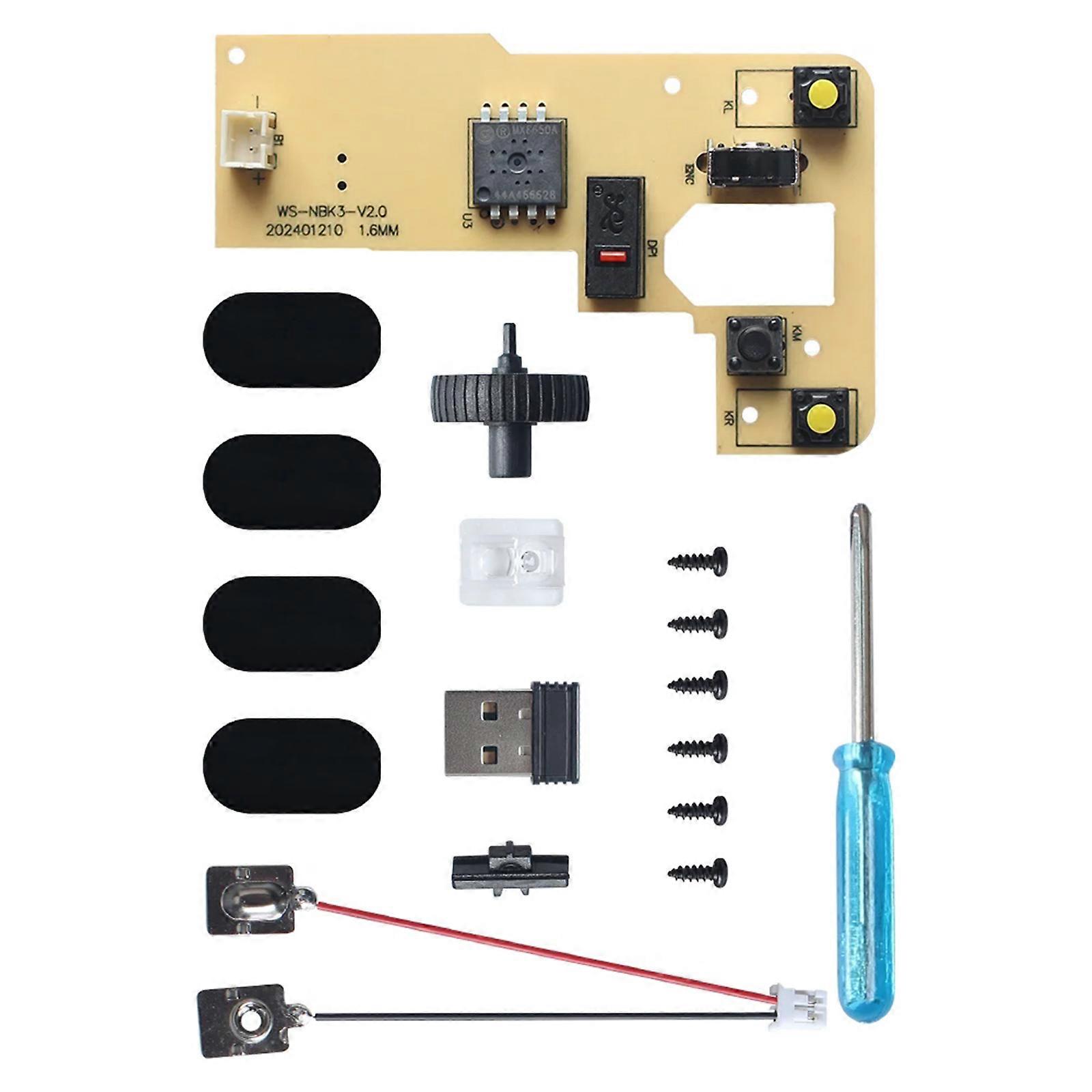ABS 3D Print Wireless Mouse Kit 3D Printing Wireless Mouse Kit Computer Mouse Components Printer Parts Hardware Multicolor