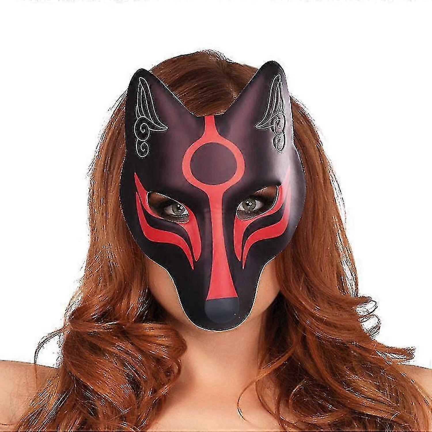 1 قطع قناع فوكس ، هالوين قناع الثعلب الأبيض قناع قناع فارغ DIY لدعامة زي هالوين